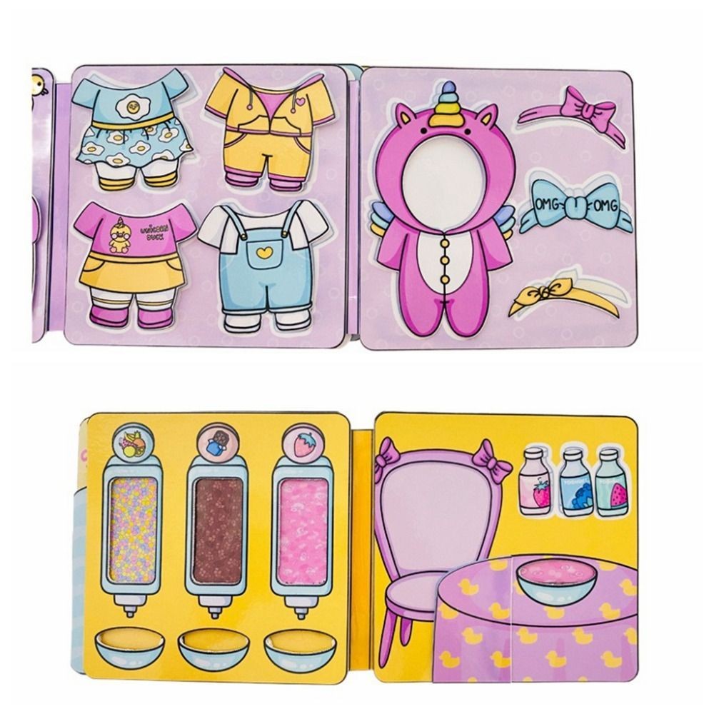 

Little Yellow Duck Sticker Games Quiet Book Luna Dog Bixiong Home Dodo Book Cheese Cat Mini Cookie Dog Handmade Diy Toys