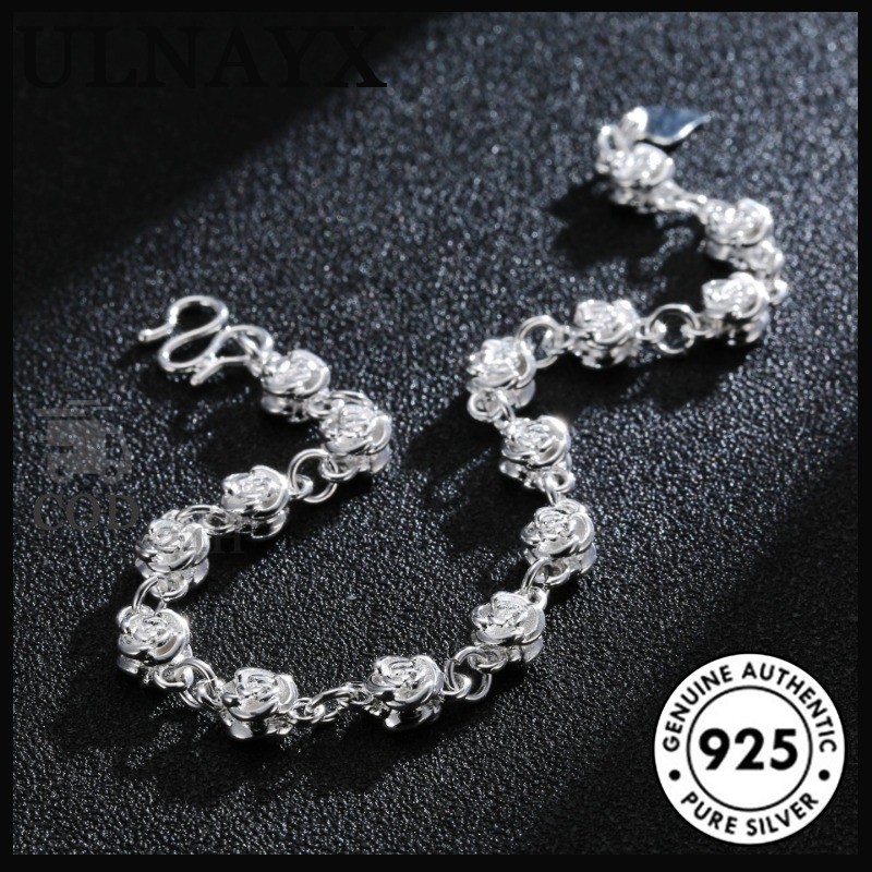 S925 Gelang Perak Mawar Wanita