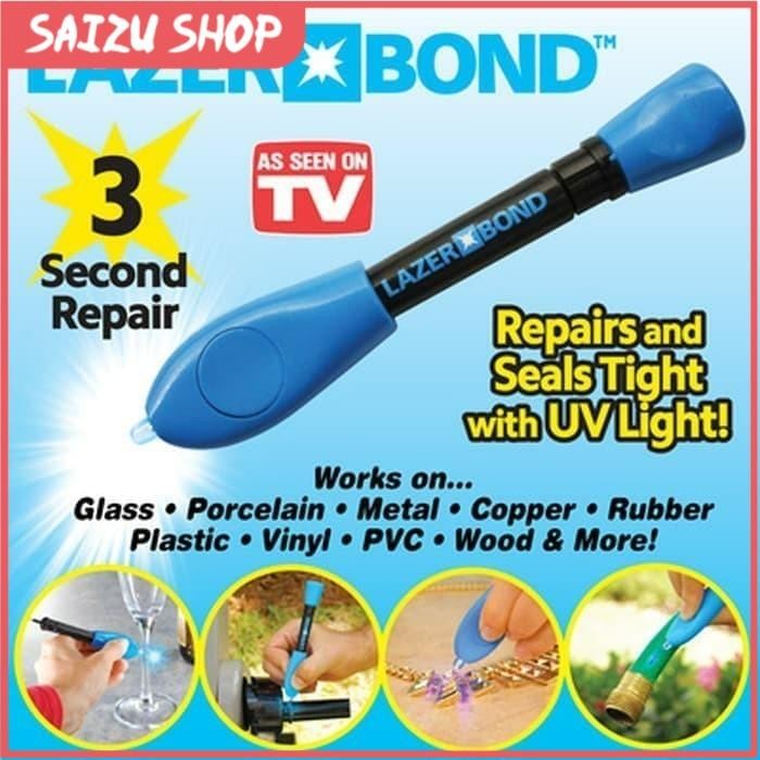 

lazerbond 3 second lem/ fix lem sinar uv multifungsi Mantap
