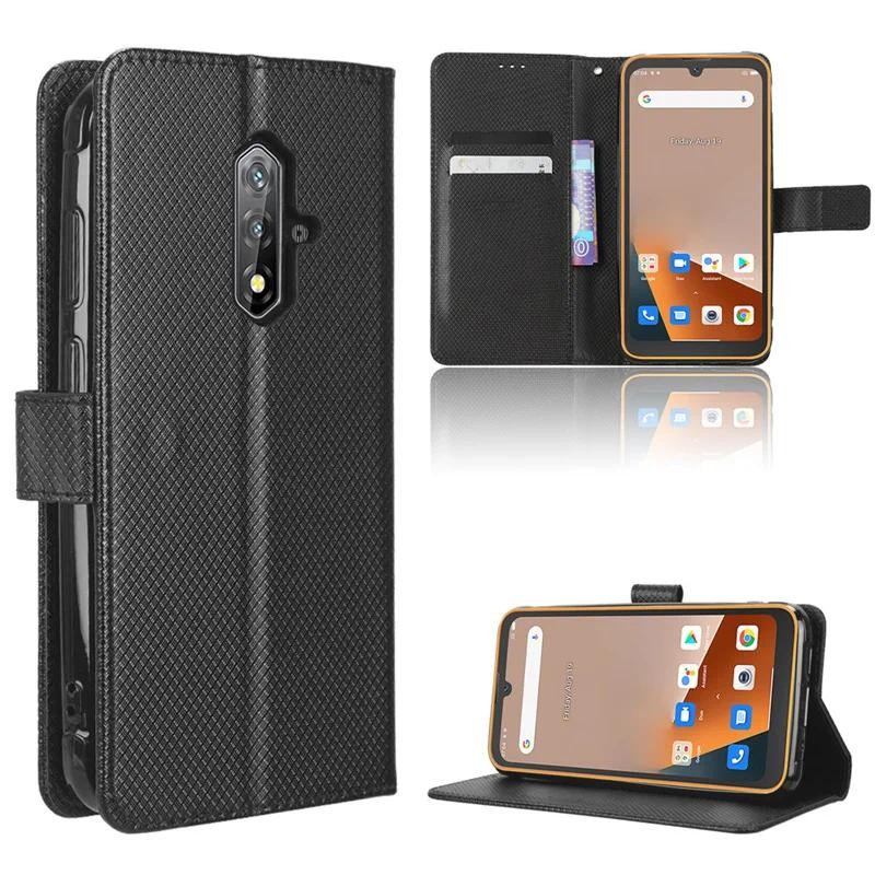 New Phone casing Blackview BV5200 Leather Wallet Cover Card Holder Features Diamond Texture lanyard 