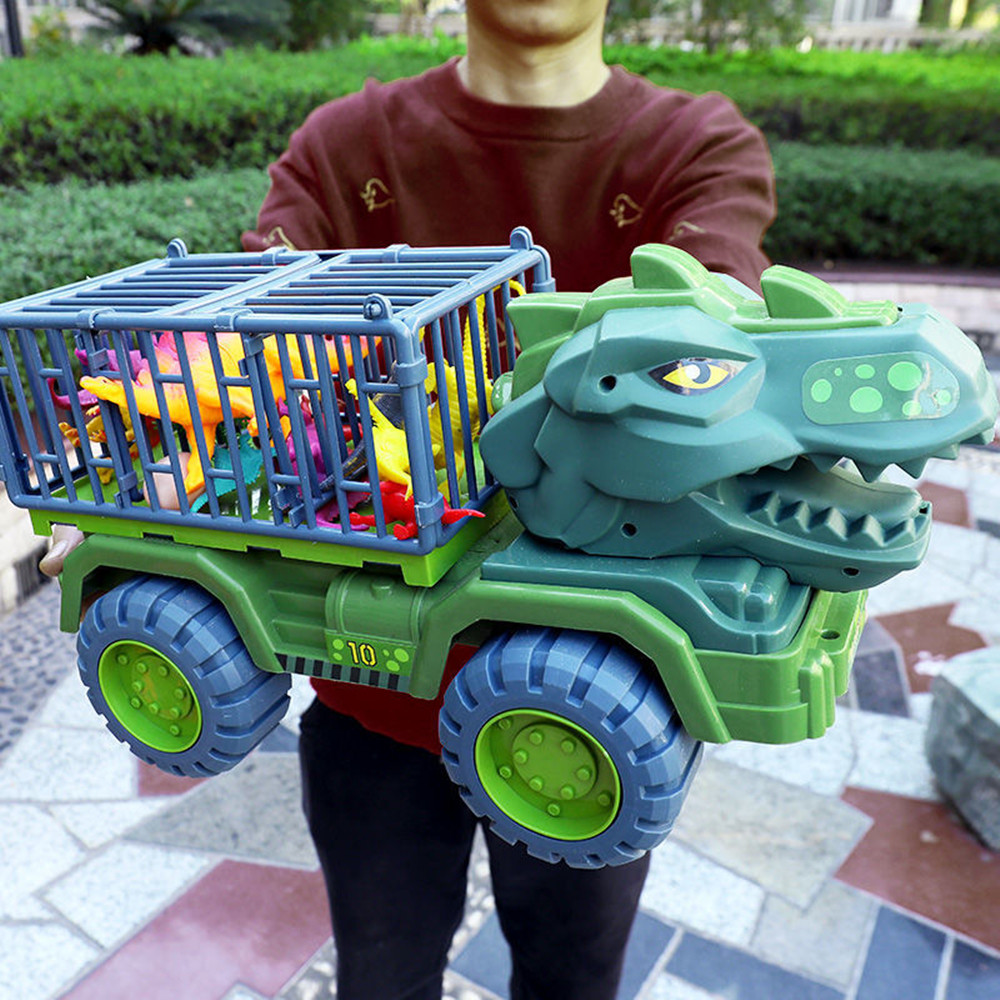 Children's Construction Toy Dinosaur Engineering Car Excavator Dump Truck Educational DIY Model Car 