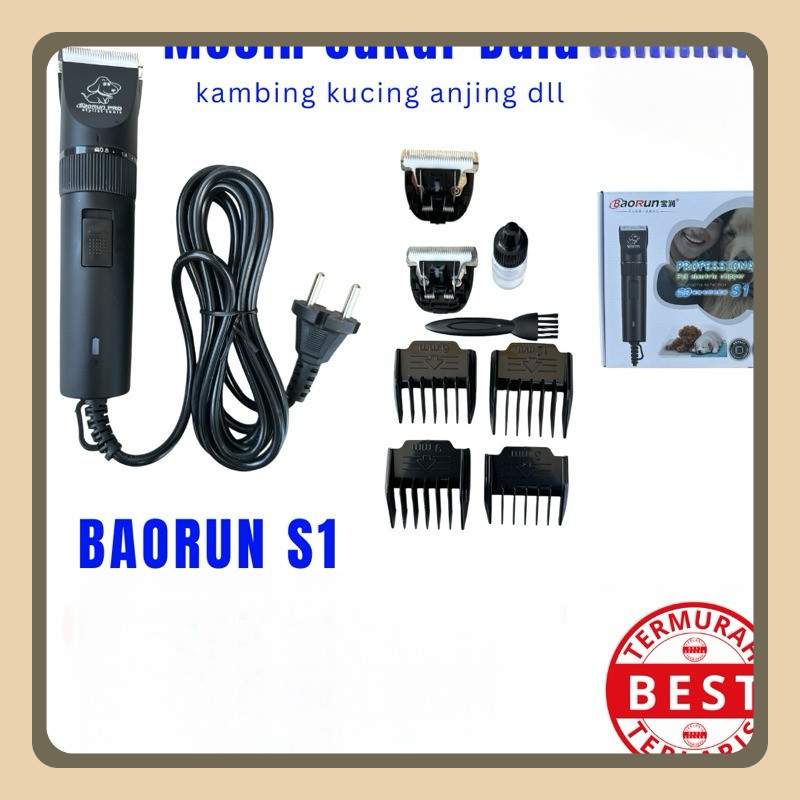 Baorun S1 Pro Cukur Domba - Mesin Cukur Kucing - Original Mesin Cukur Bulu Kambing Domba Anjing