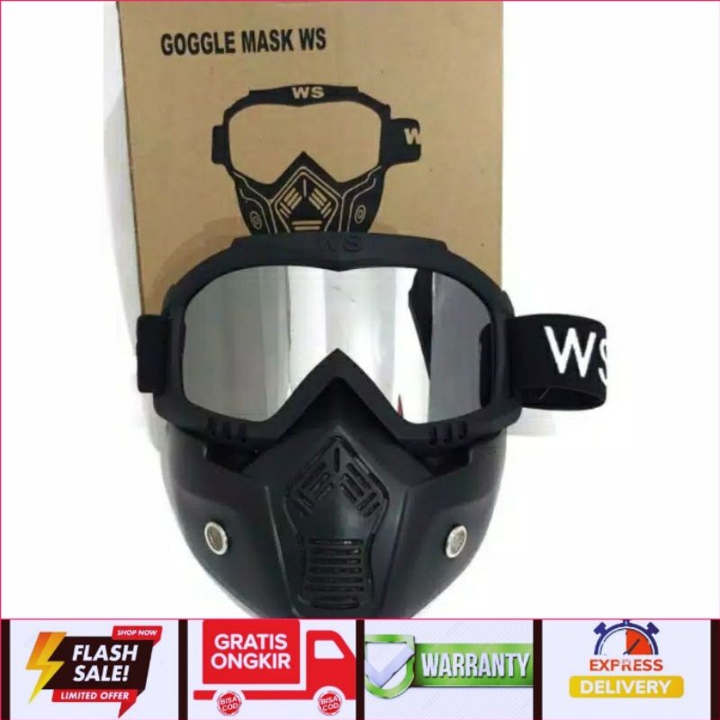 kacamata goglle glas helm motor bogo cakil retro gogle mask