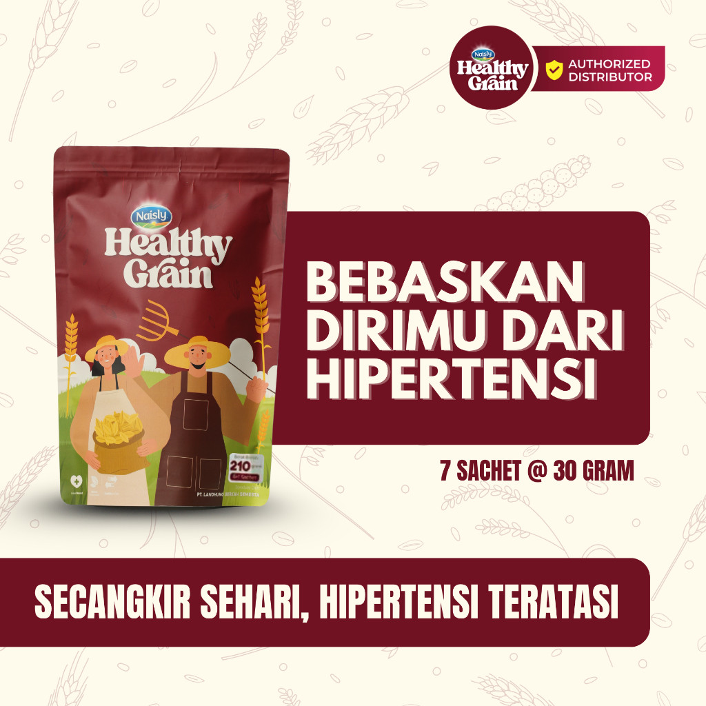 

New HealthyGrain Minuman Oat Multigrain 100% Original Terbukti Ampuh Atasi Masalah Hipertensi - 1 PouchPremium