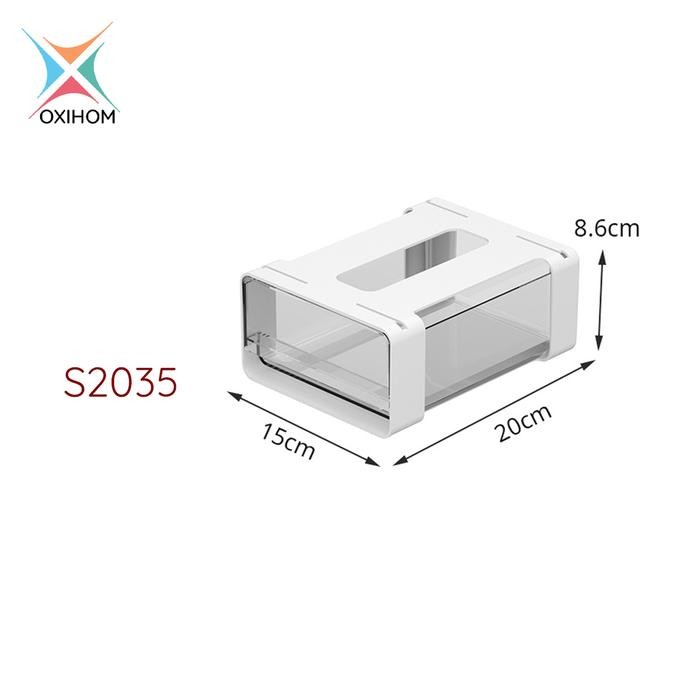 

Oxihom Laci Tempel Bawah Meja Laci Akrilik Laci Plastik Laci Meja Kotak Penyimpanan Acrylic - S2035D