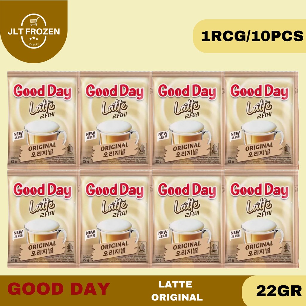 

Good Day Coffee 22g-1RCG/10PC Rasa Latte Original Butterscotch / Coffee Instan Premix / Good Day