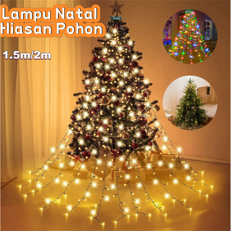 Lampu Natal Hiasan Pohon / String Lampu Dekorasi Pohon Natal / Lampu Hias LED / Hiasan Pohon Natal  