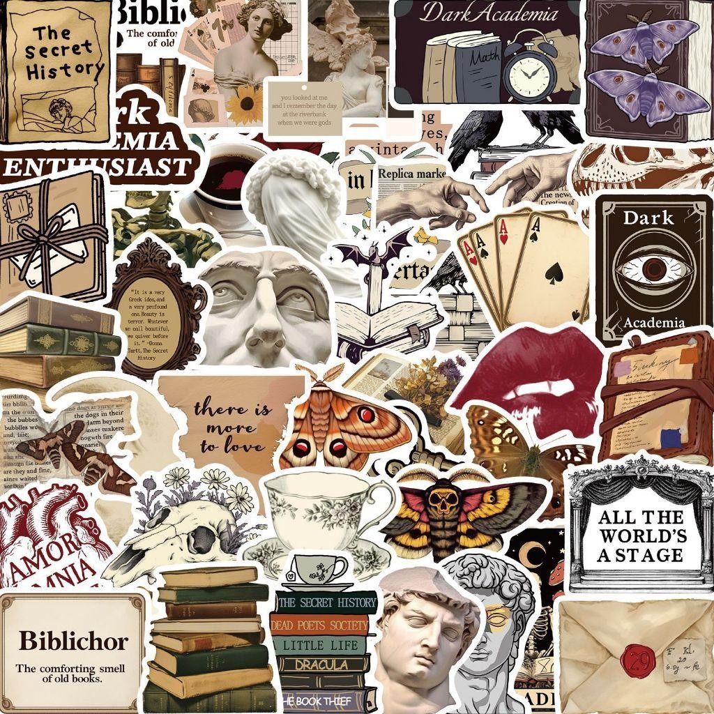 

50pcs Kawaii Minimalist Anime-Style Stickers for DIY Scrapbook, Cards, Phone Case Laptop Decoration