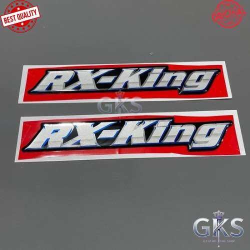 Emblem Logo Stiker Tangki Rx King 2002 Hijau Dan Box Aki Rxking 2003 Biru detail Original