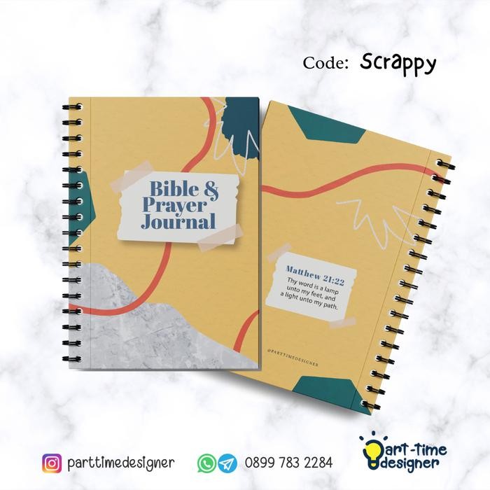 

Bible Prayer Journal Christian Notebook - Scrappy