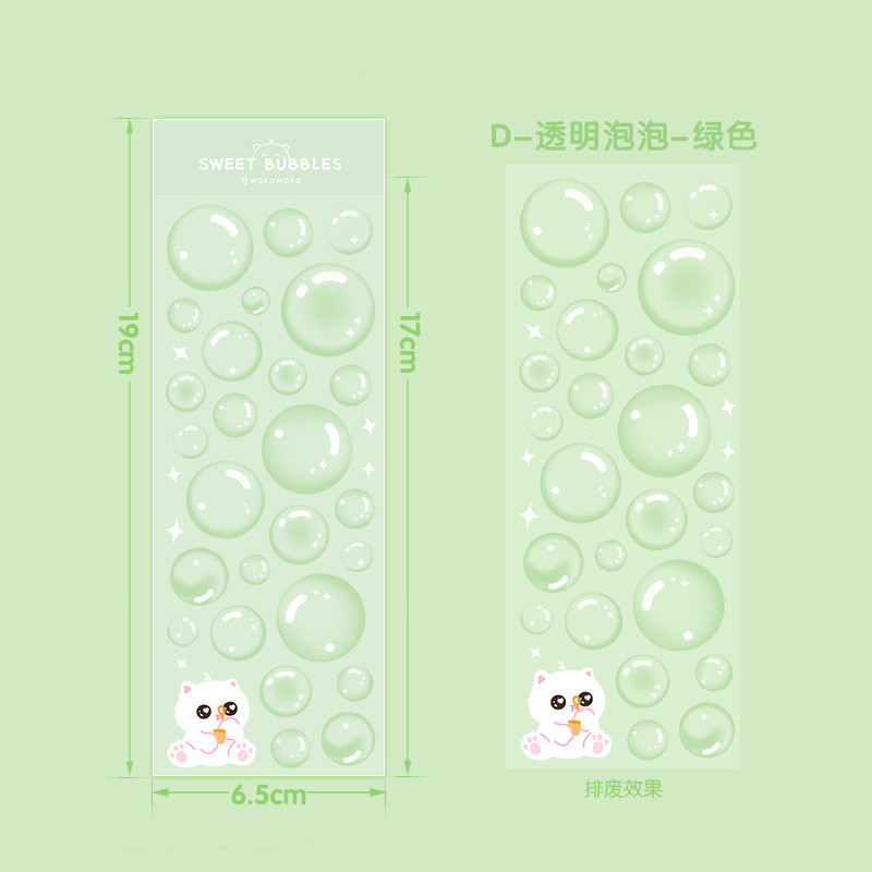 

Transparent Bubbles Deco Stickers Ins Style Cute Journal Decal DIY Scrapbooking Planner Aesthetic Stickers Stationary