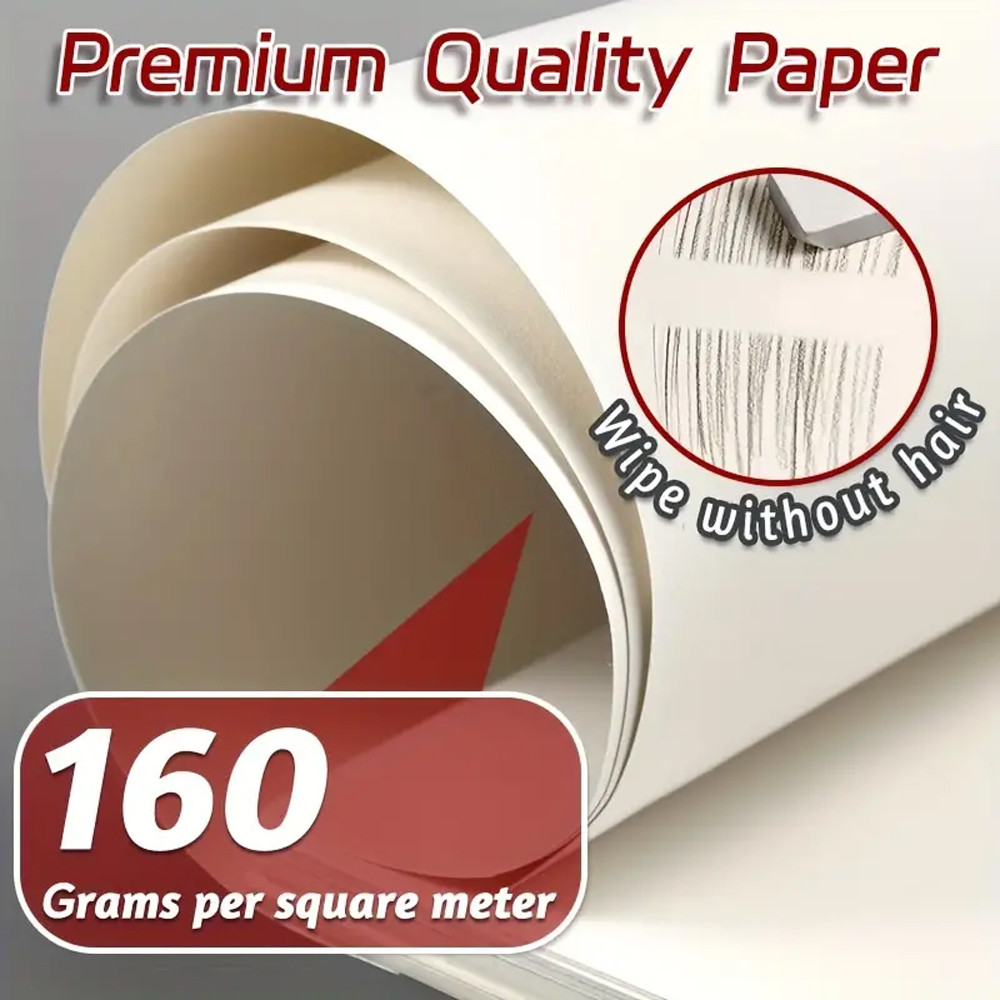 

Sketch Paper 25 Sheets A4/A3/8K/16K 160g Artist Paper for Adults and Students-Graphite, Charcoal, Pencil,Colored Pencil Drawing