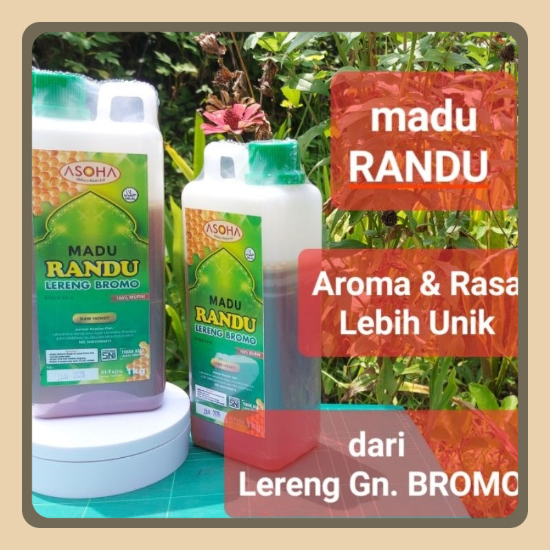 

ASOHA Madu Asli Murni Randu BROMO 1kg | 100% GRADE A | FULL NEKTAR | Obati Asam Lambung