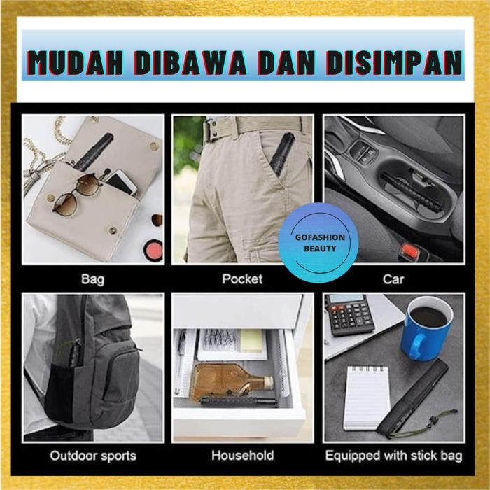 Promo Alat Pelindung Diri Tongkat Besi Pentungan Lipat Situasi Darurat Satpam Polisi Aparat Keamanan
