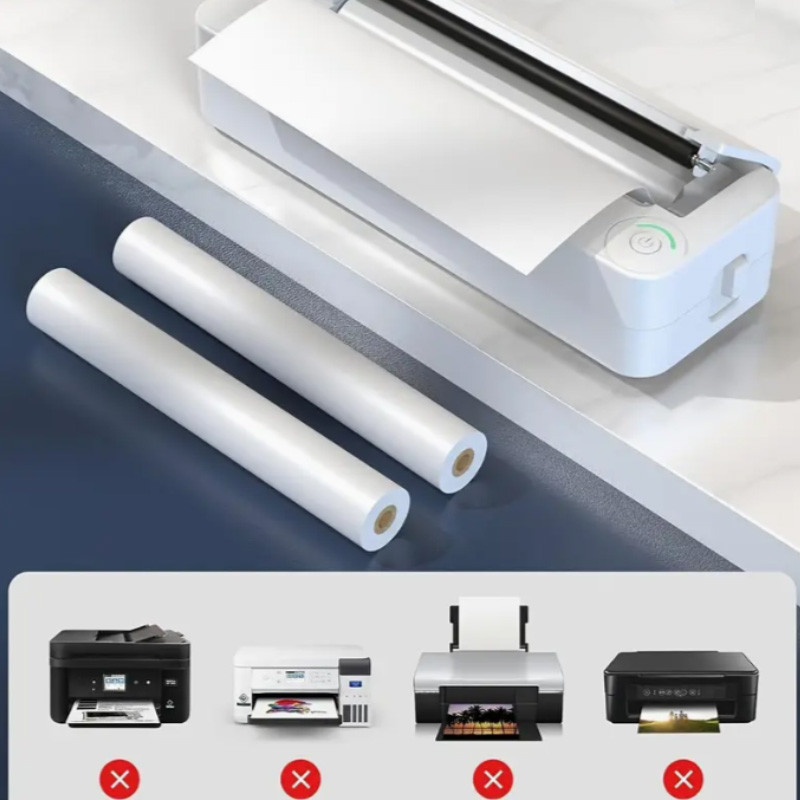 

10 roll A4 thermal paper,For Portable Printers, Portable, Thermal Imaging,Inkless,Ideal for Home, School, Office, Transport Use