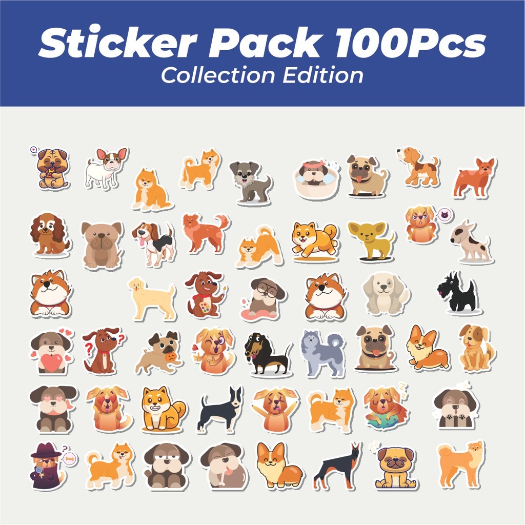 

Hot Sticker Hewan Anjing Lucu Anti Air Stikers Berperekat Waterproof Sticker Decal Buat Motor Helm Buku Journal Koper Casing HP Laptop Botol Minum