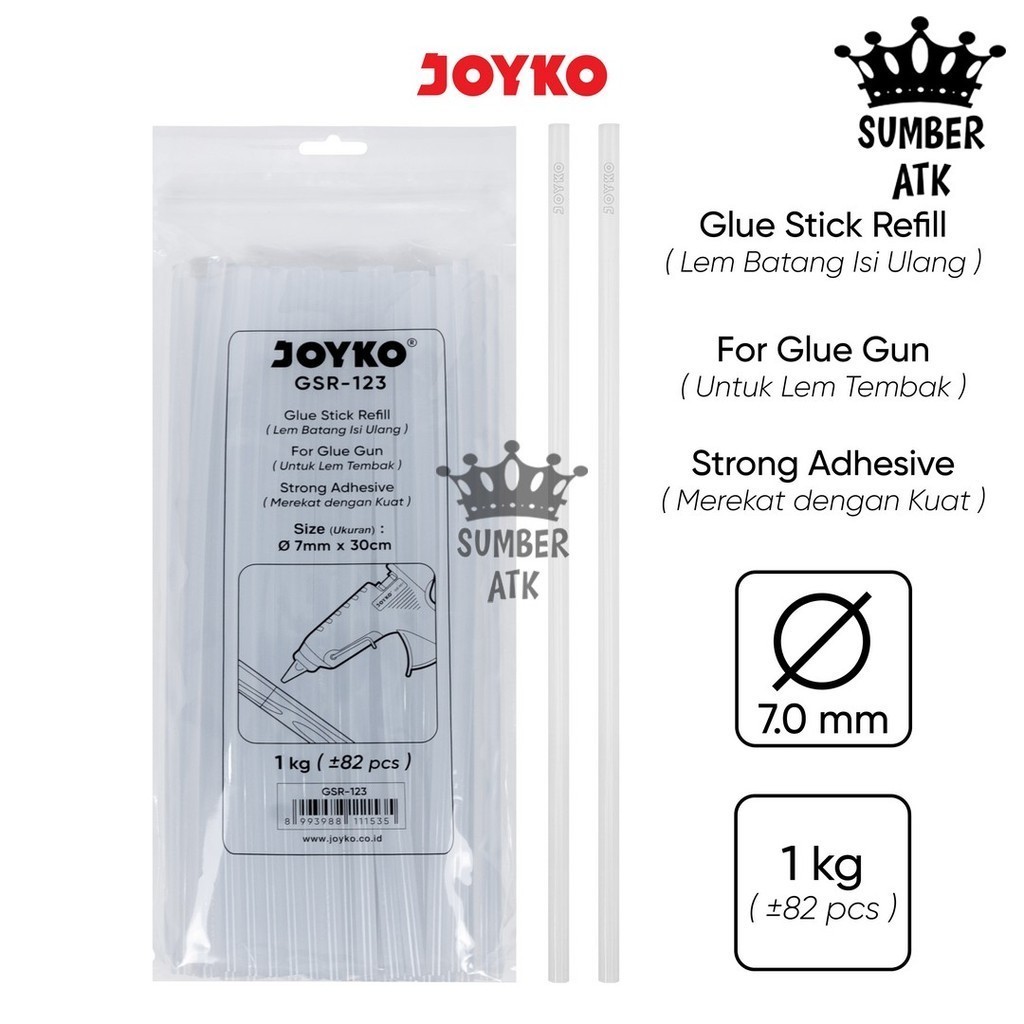 

New Glue Stick Refill Lem Bakar Isi Lem Tembak Joyko GSR-123Premium