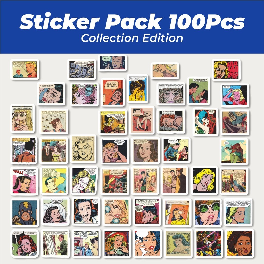 

Hot Stiker Pop Comics Stiker Lucu Anti Air Stikers Berperekat Waterproof Sticker Decal Buat Motor Helm Buku Journal Koper Casing HP Laptop Botol Minum