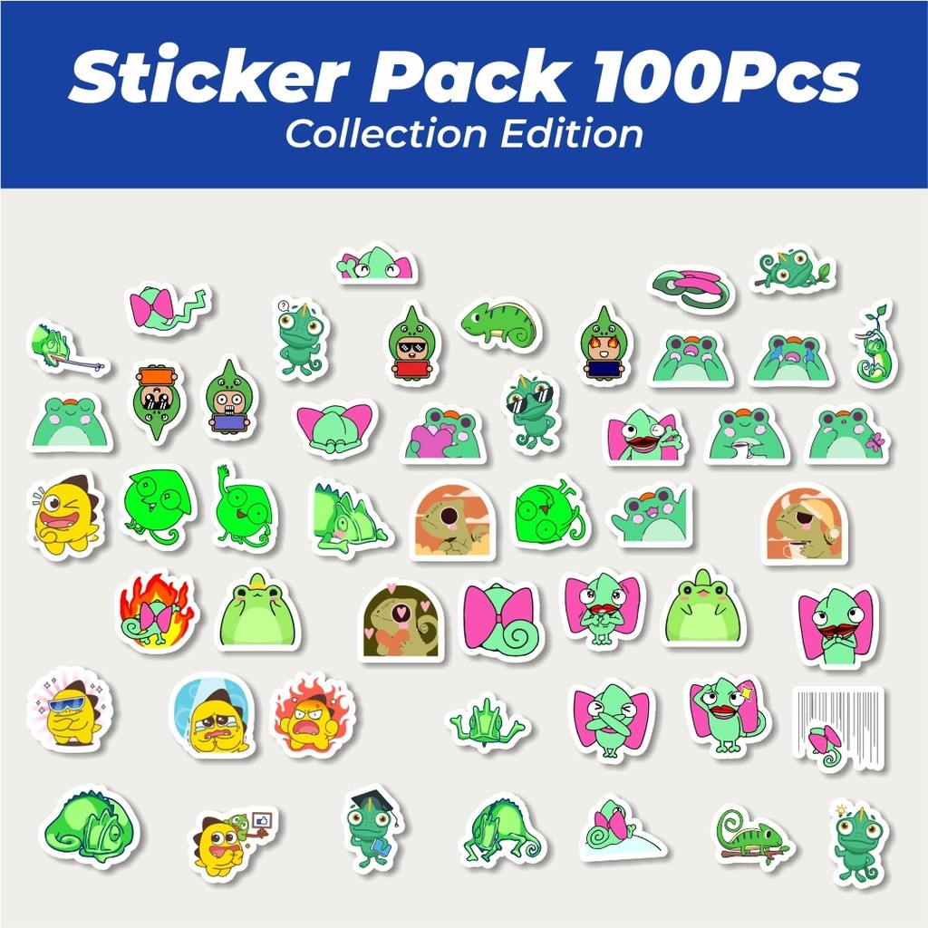 

Hot Stiker Hewan Bunglon Lucu Anti Air Stikers Berperekat Waterproof Sticker Decal Buat Motor Helm Buku Journal Koper Casing HP Laptop Botol Minum