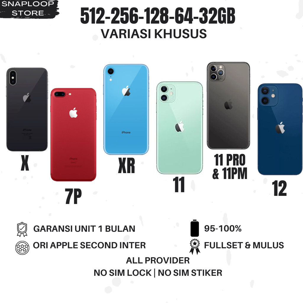 iphone mulus 12 11 xr x 7p pro max bisa live & game second minus 256gb 128gb 64gb original fullset