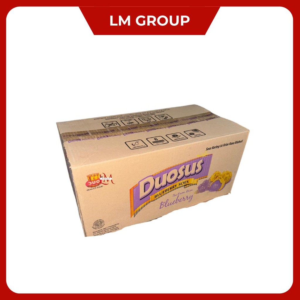 

[1 DUS] Duosus Kue Soes Kering Rasa Cokelat/Vanilla/Blueberry Isi 30 pcs x @30gr