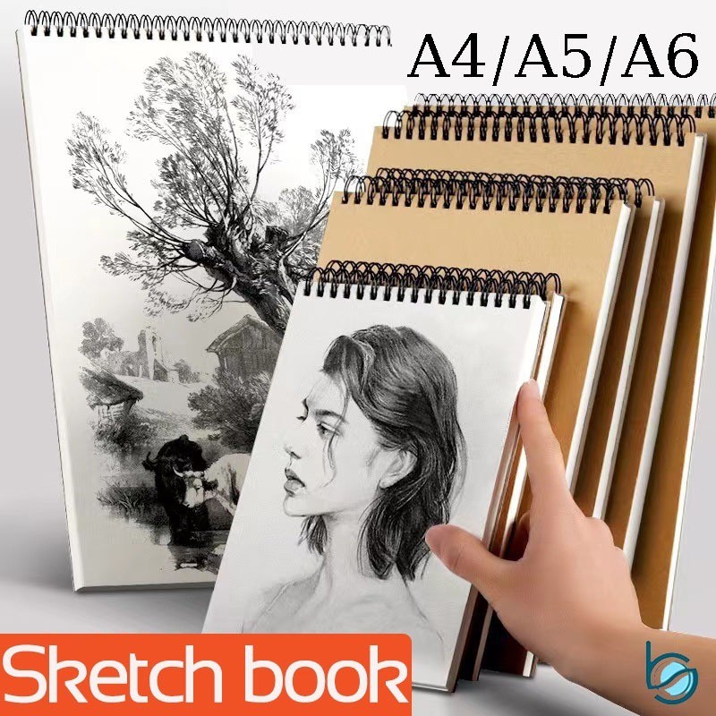 

Sketchbook A4 A5 A6/Buku Sketsa/Buku Gambar Vertikal Jilid Spiral, 30 Lembar/Sketch Book - Best Stationary