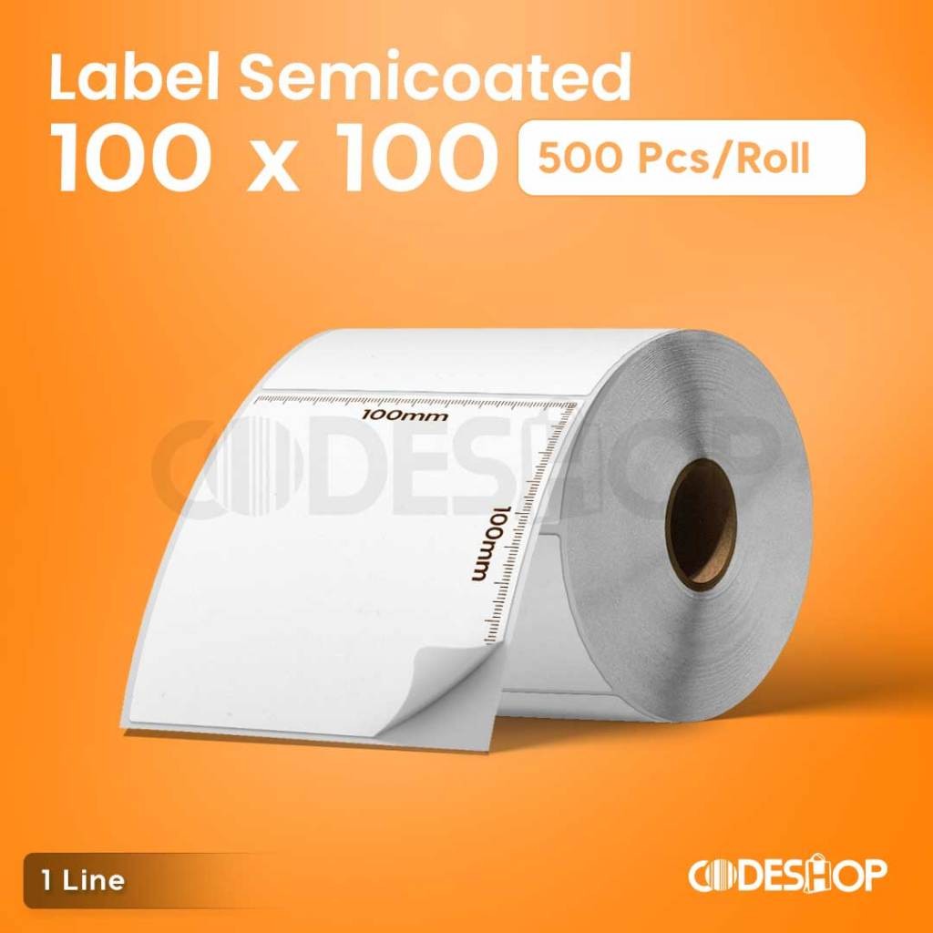 

NEW SALE Label 100 x 100 / 100x100 mm / 100x100mm Semicoated isi 500 Pcs Stiker