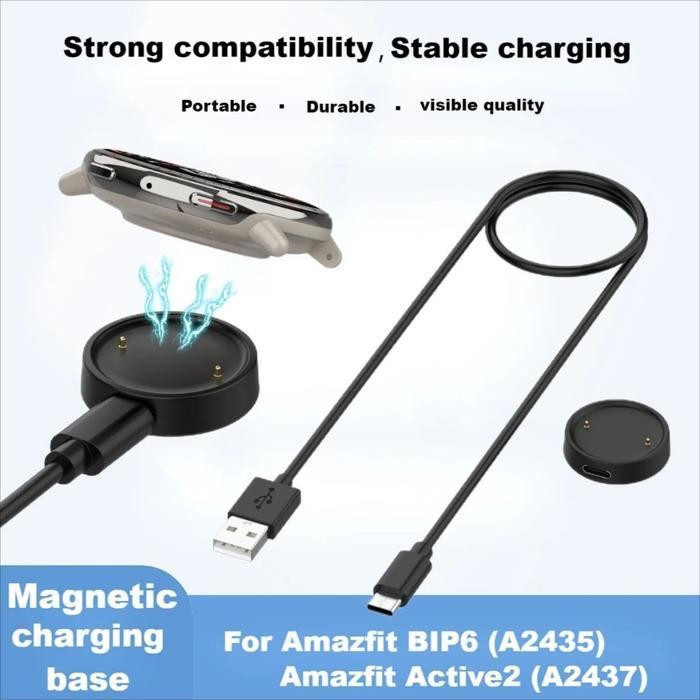 Kabel Charger Amazfit Bip 6 Cable Charger Magnetic For Amazfit Bip 6