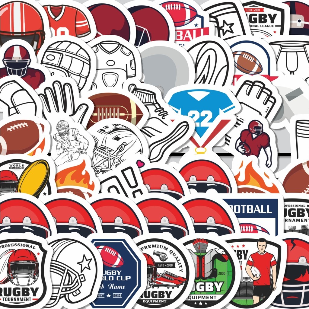 

Stiker Cutting Pack Stiker Olahraga Rugby Isi 100Pcs Series Aesthetic Lucu Keren Untuk Koper Bahan Vynil