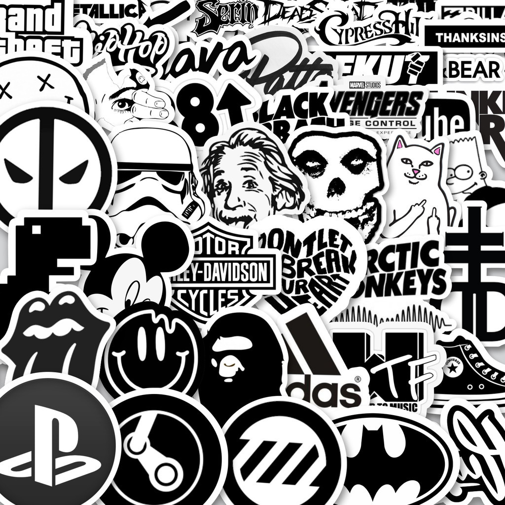 

Stiker Cutting Pack Stiker Random Aesthetic Black & White Versi 1 Isi 100Pcs Series Aesthetic Lucu Keren Untuk Koper Bahan Vynil