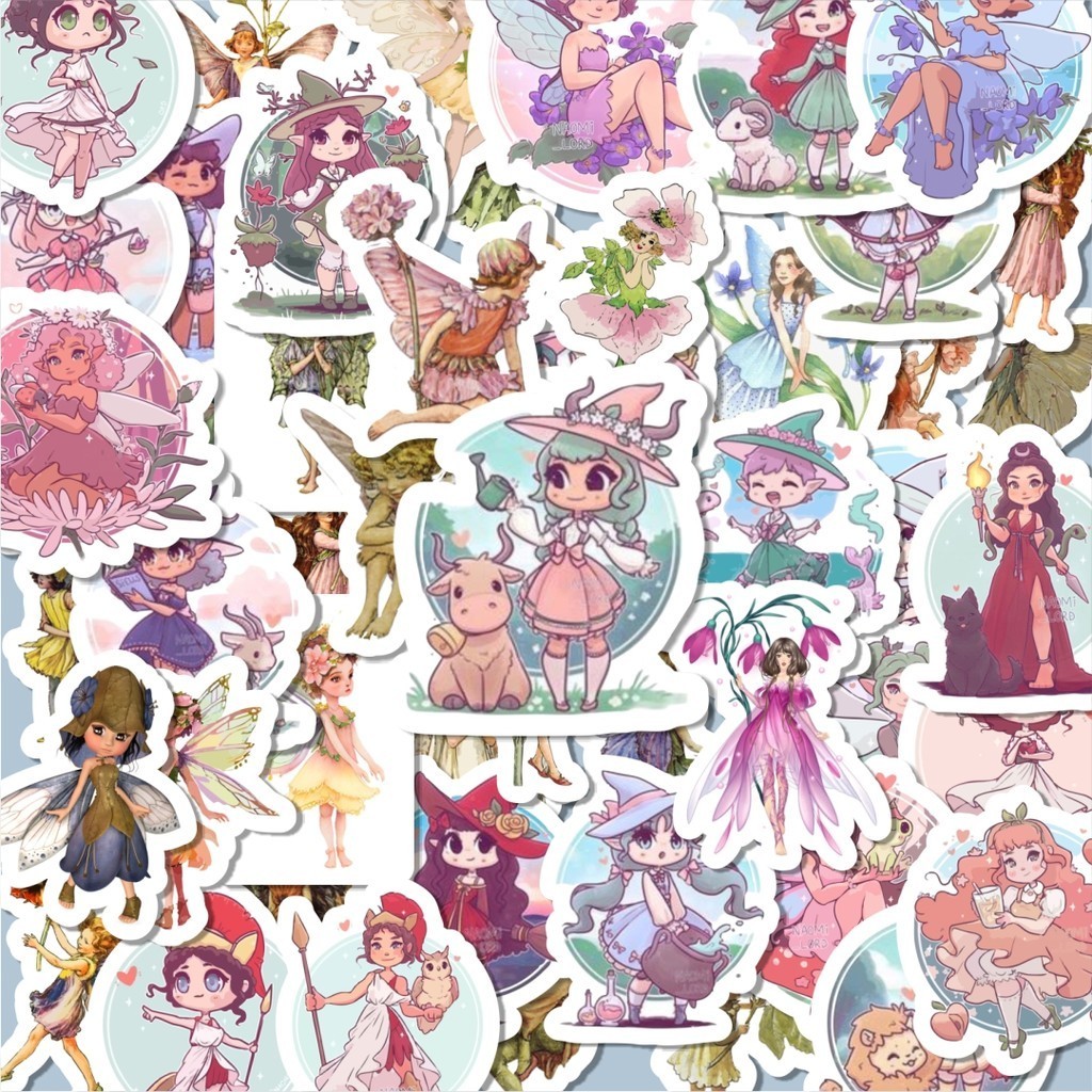 

100PCS Lucu Stiker Flower Fairy [Peri Bunga] Stiker Aesthetic Stiker Anti Air Stikers Berperekat Waterproof sticker decal buat Motor Helm Buku Journal Koper Casing HP Laptop Botol Minum Hadiah anak