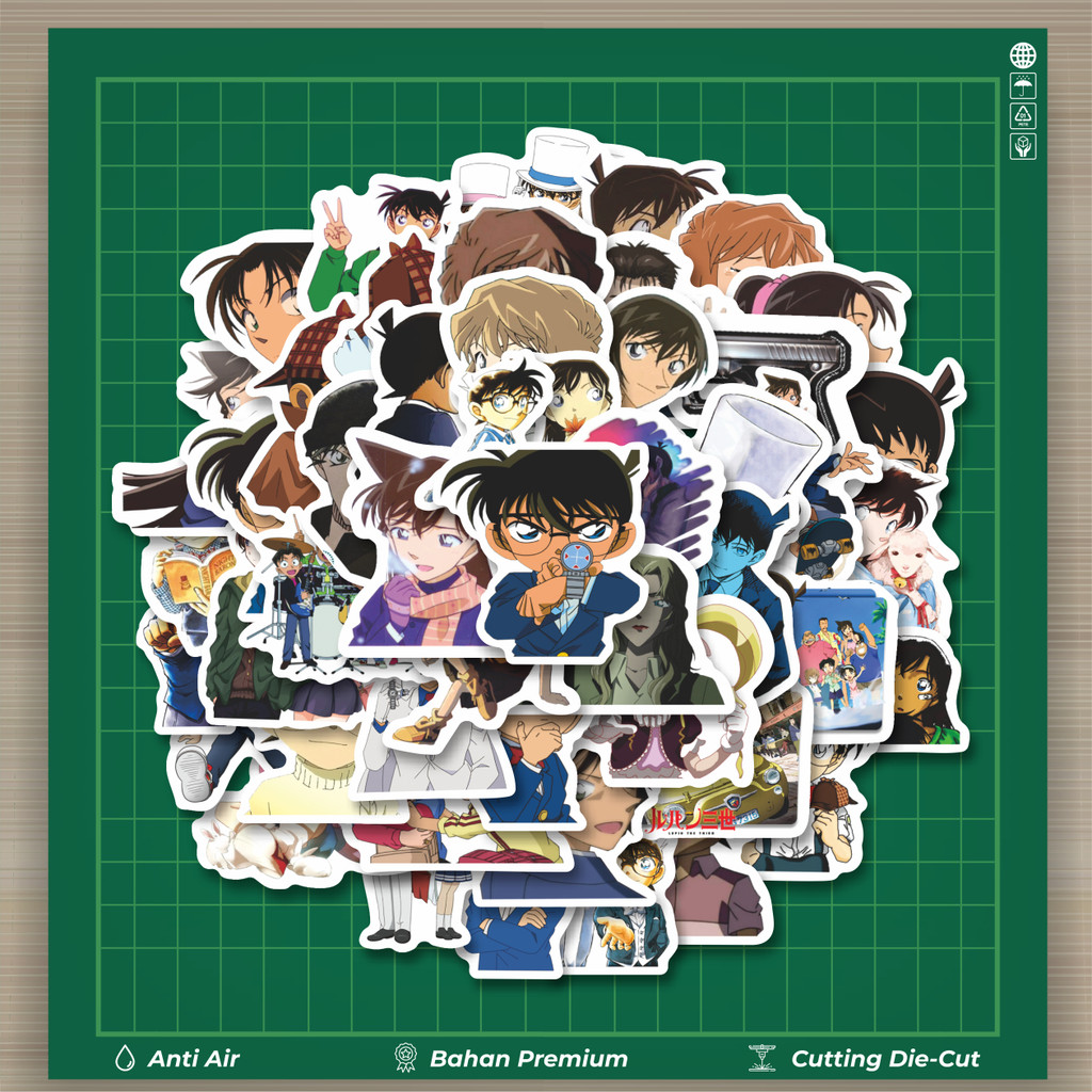 

HOT 50 PCS STIKER Sticker Anime Detective Conan (Meitantei Konan) Stiker Fashion Cars Decal Dingin Kartu Album Custom Vinyl Anti Air- Sticker Aesthetic Buku Journal Koper Casing HP Tablet Laptop Helm Motor Botol Minum