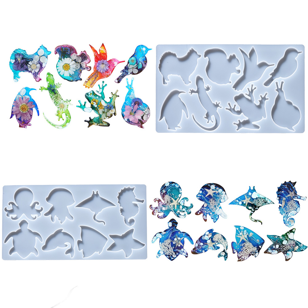 

Animal Shape Pendants Silicone Mold Star Epoxy Resin Casting Mould for DIY Keychain Resin Pendant Crafts Accessories