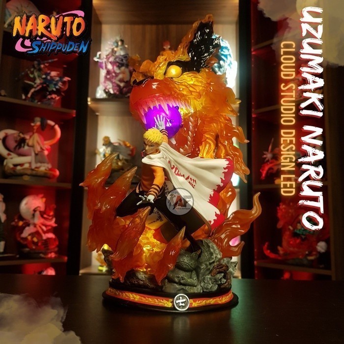 Statue Action Figure Uzumaki Naruto Kurama Cloud Studio design LED
