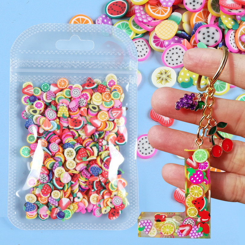 

10g Fruit Polymer Clay Resin Shaker Filler Mixed Soft Clay Slices Sprinkles Epoxy Resin Filling Pendant Keychain Making Supplies