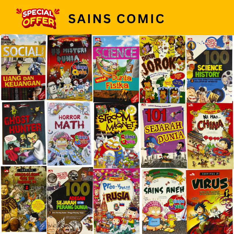 NEW Scince Quiz, Science series, Wow, 101 Science, why series book, survival, komik edukasi, science
