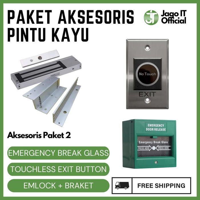 

Paket Lengkap Aksesoris Akses Kontrol Pintu Kayu / Aluminium EM-LOCK - Varian 2 Sale