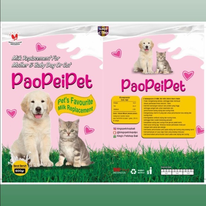 

SUSU UNTUK ANJING/KUCING / PAOPEIPET MILK 600GR