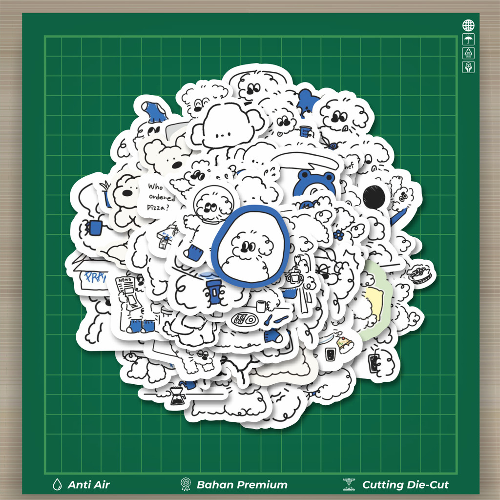 

HOT 50 PCS STIKER Stiker Puppy Kartun Anjing Stiker Fashion Cars Decal Dingin Kartu Album Custom Vinyl Anti Air- Sticker Aesthetic Buku Journal Koper Casing HP Tablet Laptop Helm Motor Botol Minum