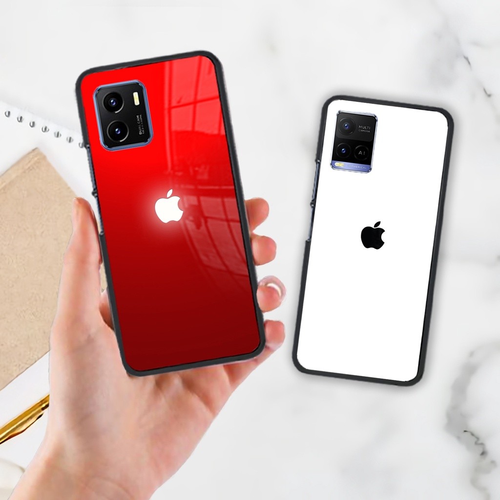 (B1) CASE GLOSSY VIVO Y01 Y21 Y21A Y21S Y33S Y15A Y15S Y91C Y91i V11 V11i V11 PRO V15 V20 LOGO APPLE