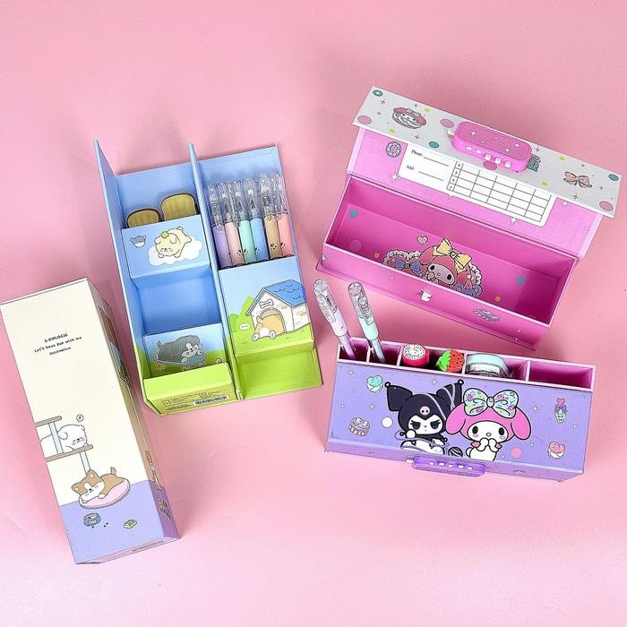 

BOS Kotak Pensil Karton Berdiri/Tempat Pensil Organizer/Pencil Case - Sanrio 1