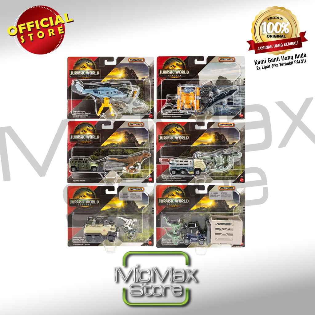 Jurassic World MOVIE Rebirth Matchbox Dino Transporters  Assorted JGL74