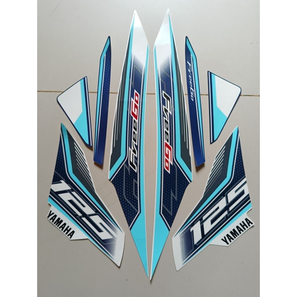 STRIPING STIKER FREEGO 2025 PUTIH BIRU DONGKER LIST ORIGINAL