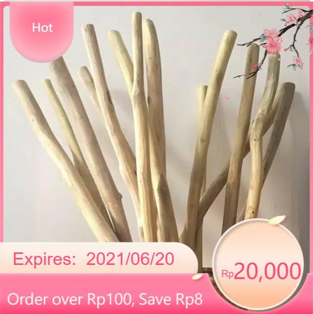 ranting kayu jati ranting kayu marcame bahan kerajinan - 20 cm LR3