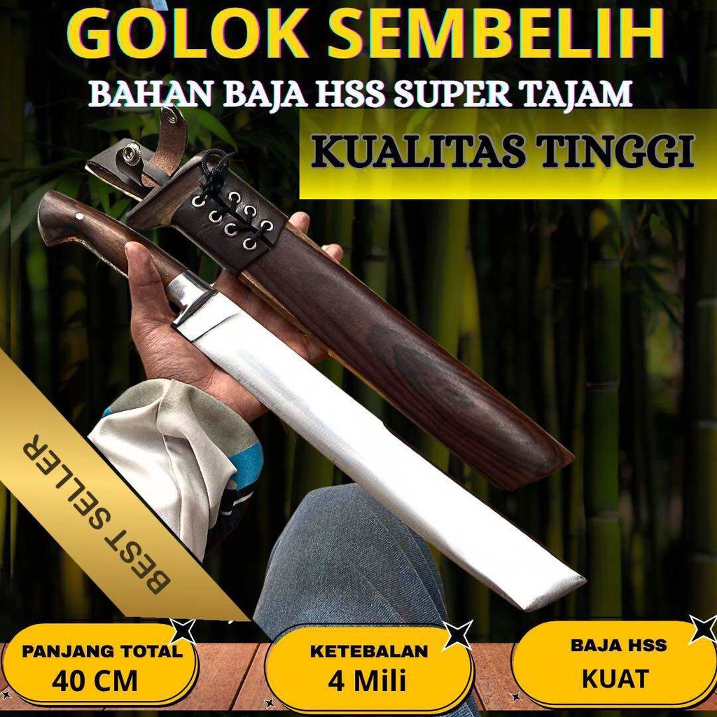 PROMO 2025 [ Best Seller Golok Baja PER ASLI Golsem Si Golok Sembelih | Kopak Rawing