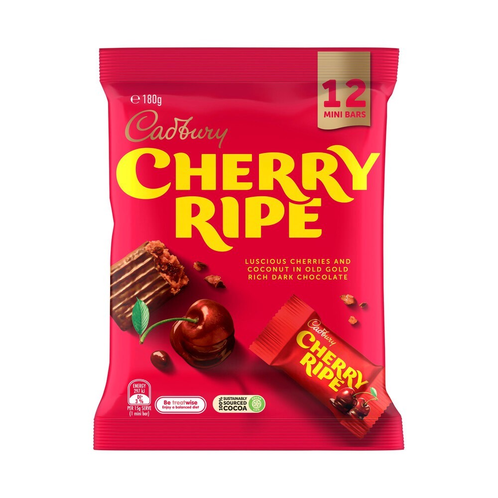 

Cadbury Cherry Ripe Chocolate Sharepack 12 Pack | 180g Australia