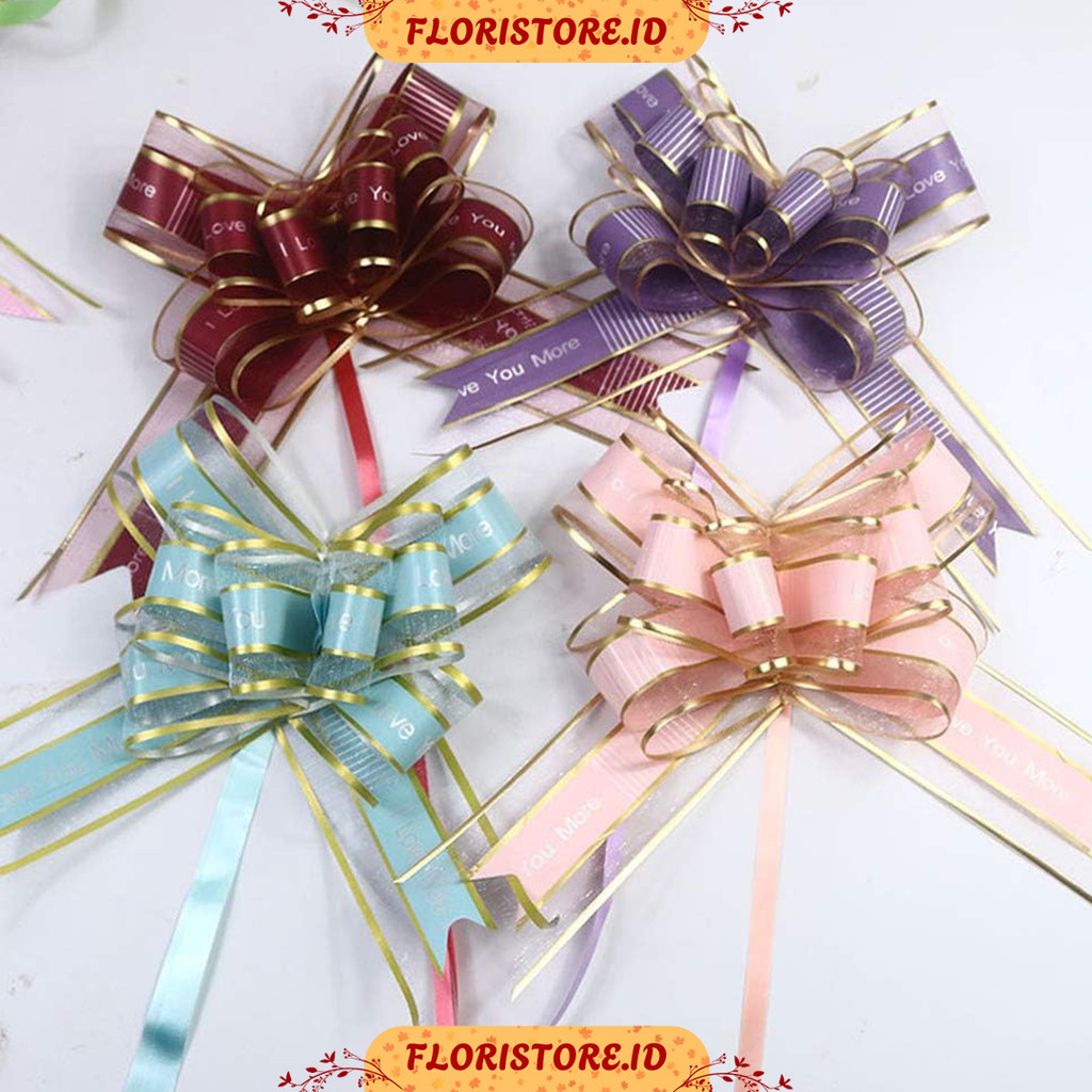 

BIG DRAWSTRING CHIFFON RIBBON / PITA JEPANG / AKSESORIS BUKET BUNGA / FLORIST SUPPLY