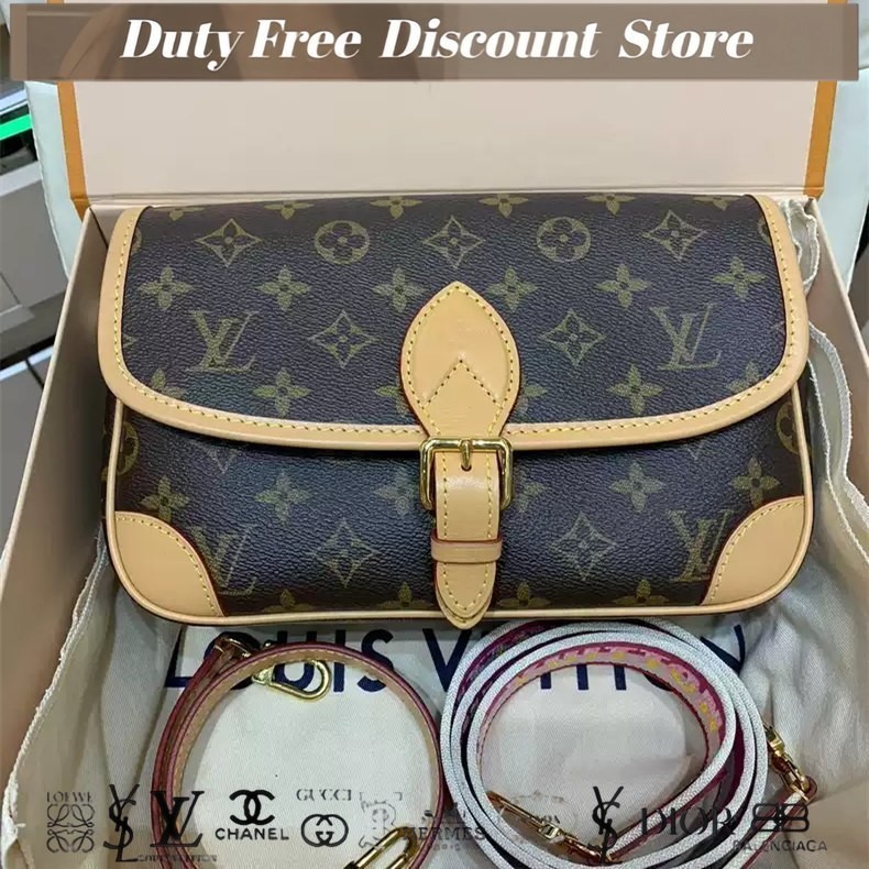 Louis Vuitton (Louis Vuitton) Diane Bag [ Original Second Hand ] (Tas dengan Tutup / Tas Bahu Wanita