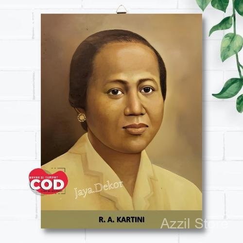Foto Poster R. A Kartini Pahlawan Indonesia - Walldecor Poster Dinding - 20x30 cm