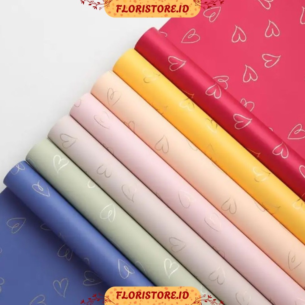

HEART PATTERN CELLOPHANE / FLORIST PAPER / KERTAS BUKET BUNGA / WRAPPING WRAPPER